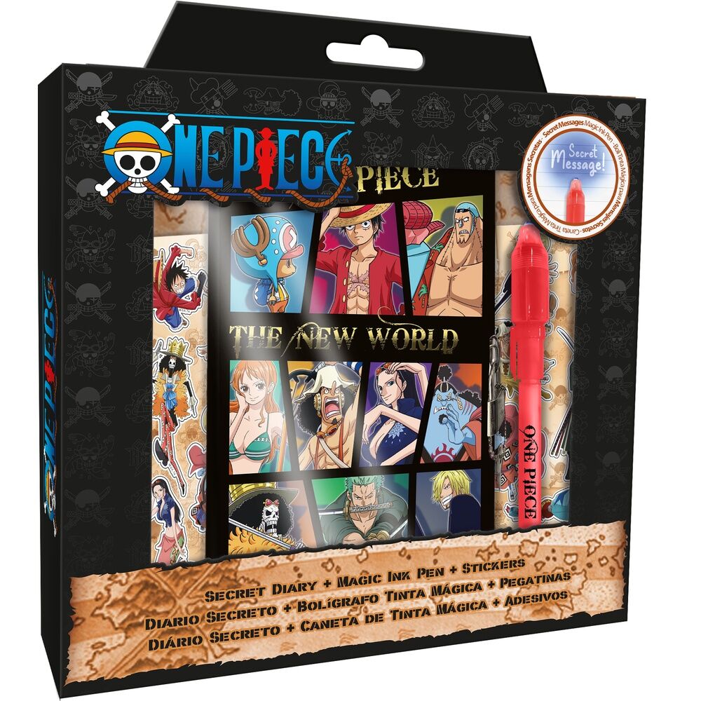 Diário + Caneta Mágica One Piece