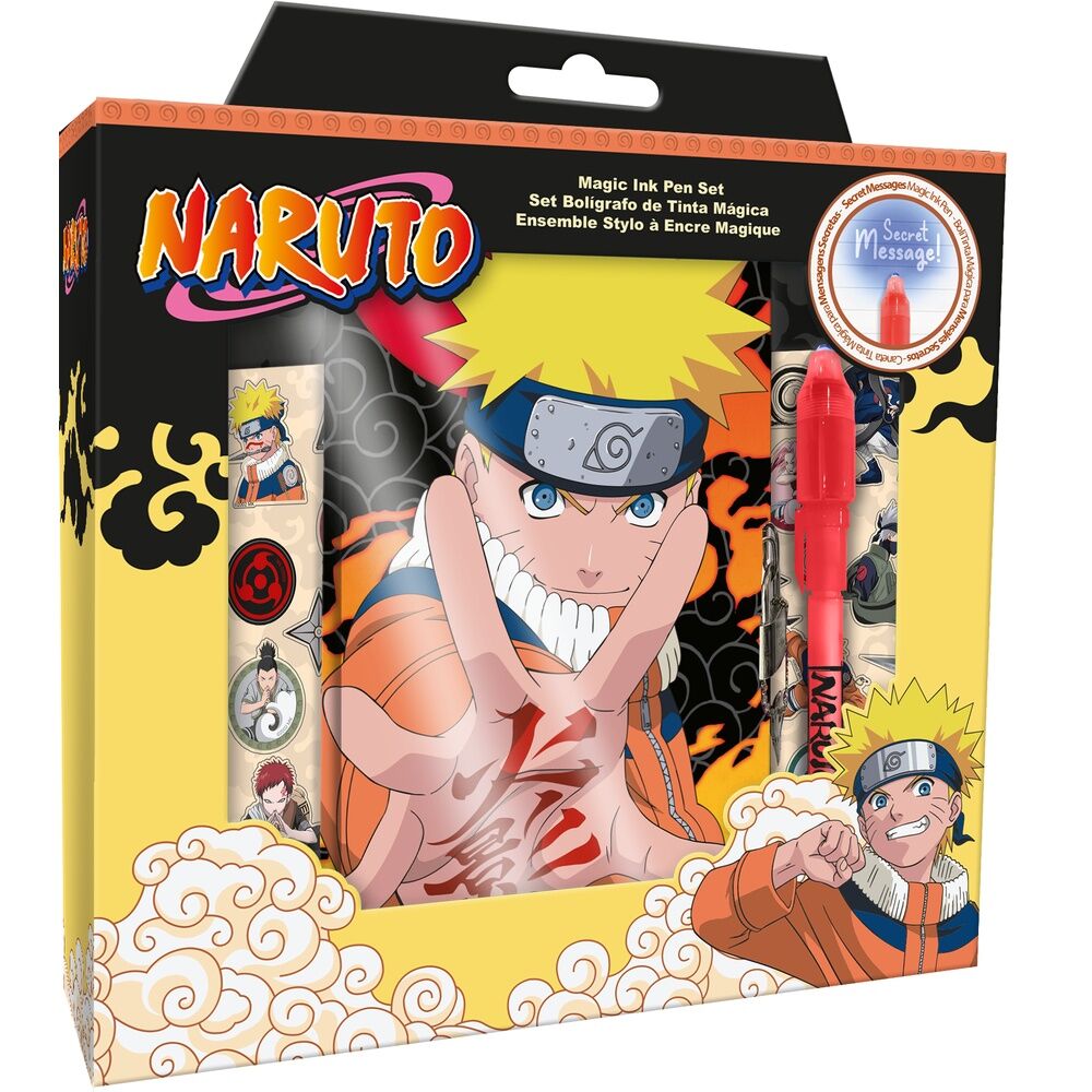 Diário + Caneta Mágica Naruto Shippuden