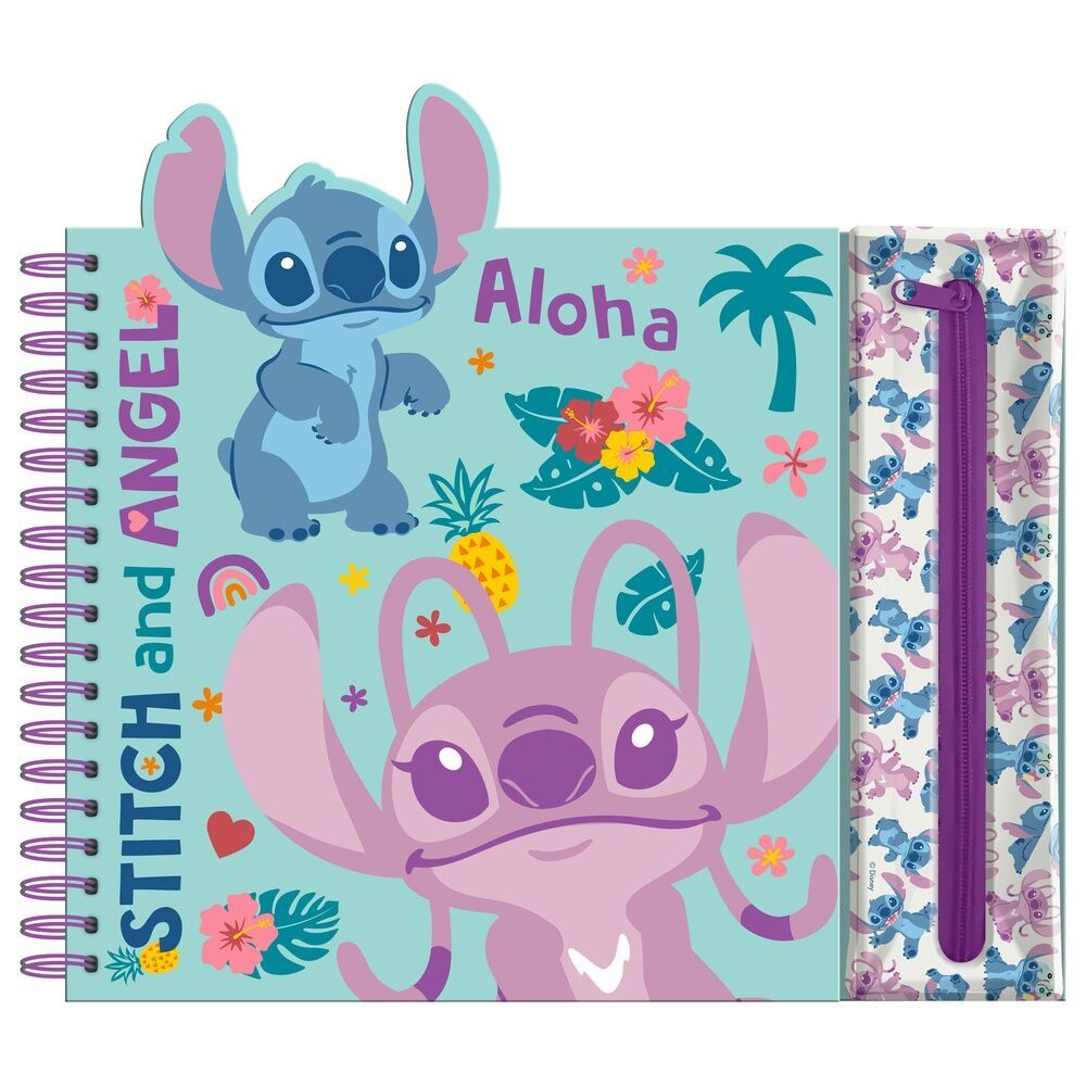 Caderno de Atividades com estojo removivel Stitch Disney