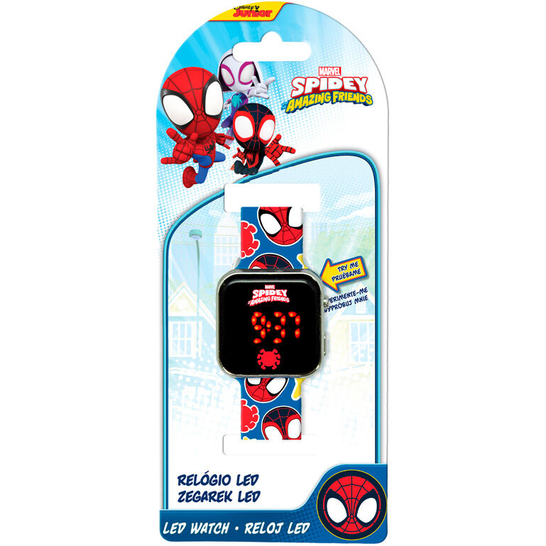 Relógio LED Spidey the Amazing Friends Marvel