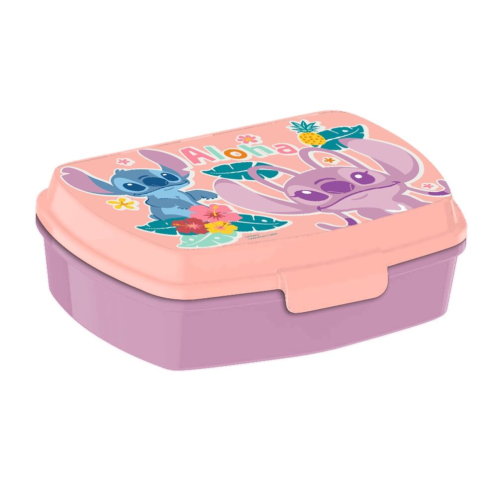 Conjunto Garrafa de Alumínio + Sanduicheira Disney Stitch 500ml