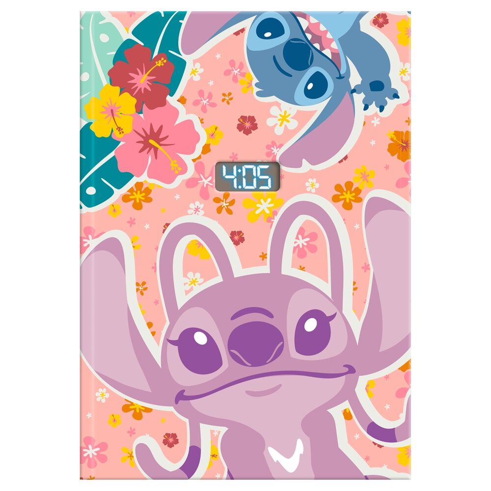 Caderno com Relógio LED Stitch Disney