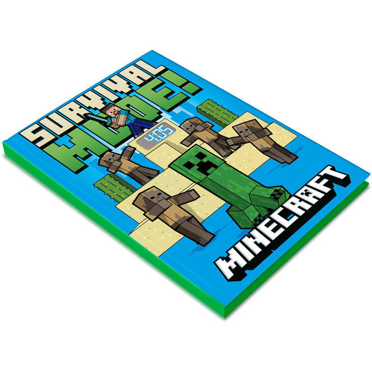 Caderno de Relógio LED Minecraft