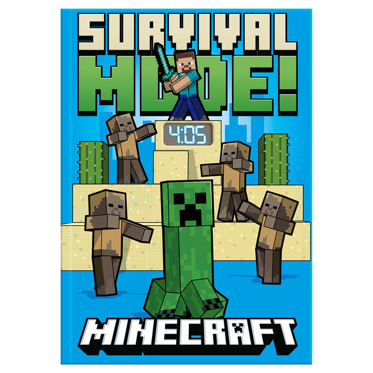Caderno de Relógio LED Minecraft