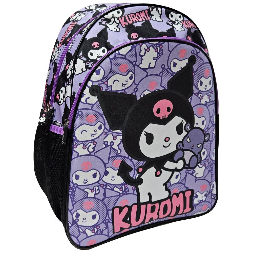 Mochila Escolar Kuromi Hello Kitty 40cm