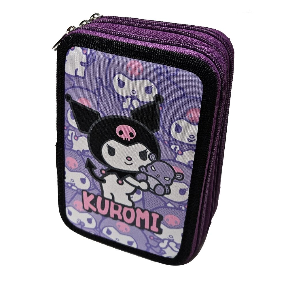 Estojo Triplo Kuromi Hello Kitty