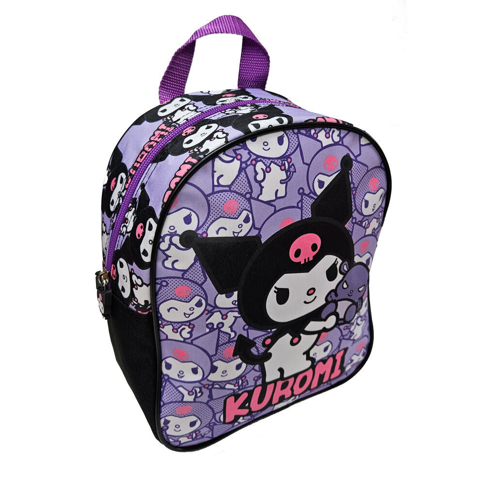 Mochila Pré-Escolar Kuromi Hello Kitty 29cm