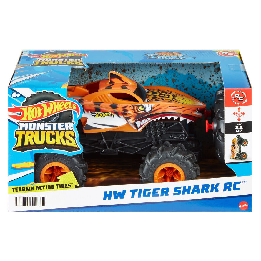 Carro Rádio Control Tiger Shark Monster Trucks Hot Wheels