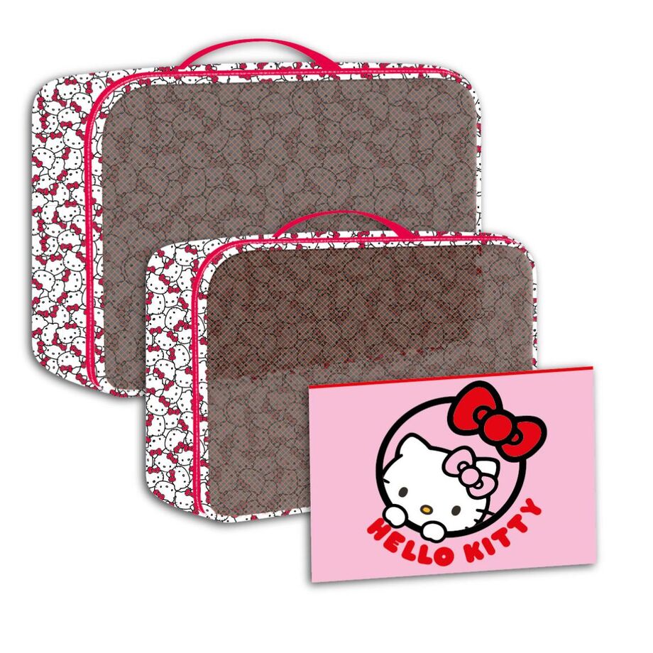 Conjunto de bolsa de higiene pessoal de viagem Hello Kitty