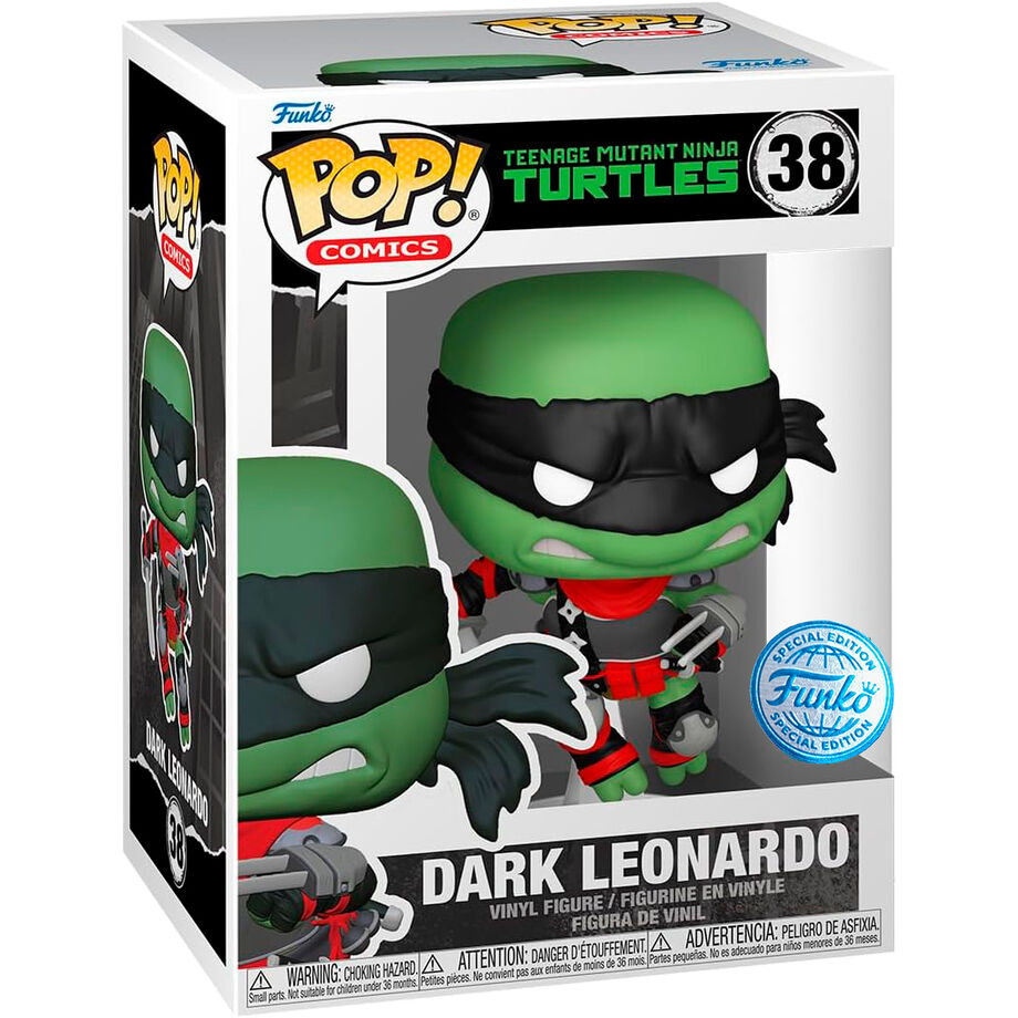 Funko POP Tartarugas Ninjas Teenage Mutant Dark Leonardo Exclusive