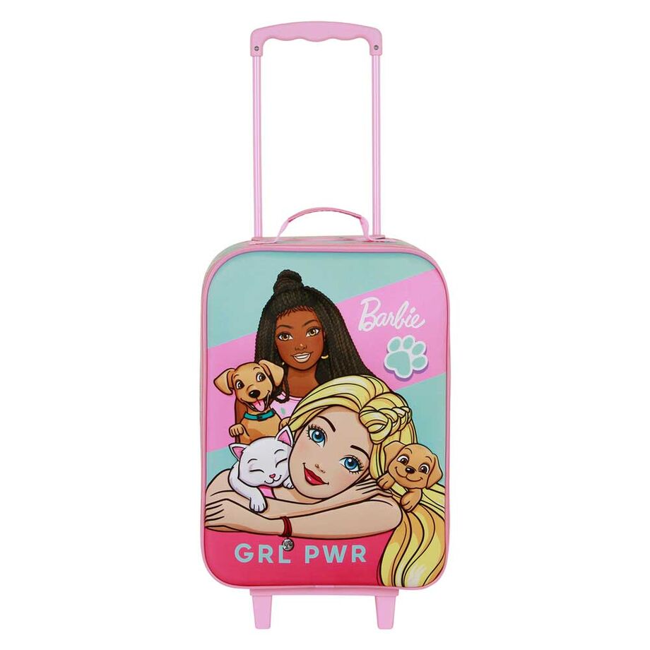 Mala trolley de Viagem 3D Pets Barbie 52cm