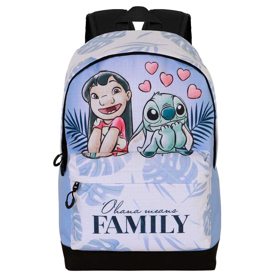 Mochila Escolar Couple Stitch Disney 44cm Adaptável