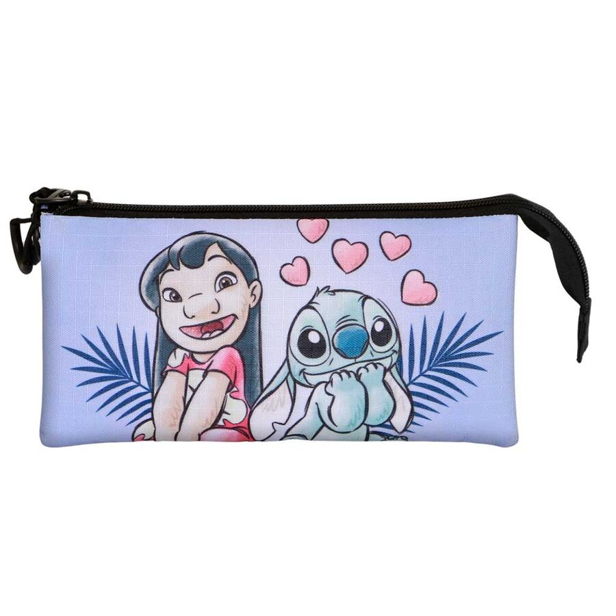 Estojo Triplo Couple Stitch Disney