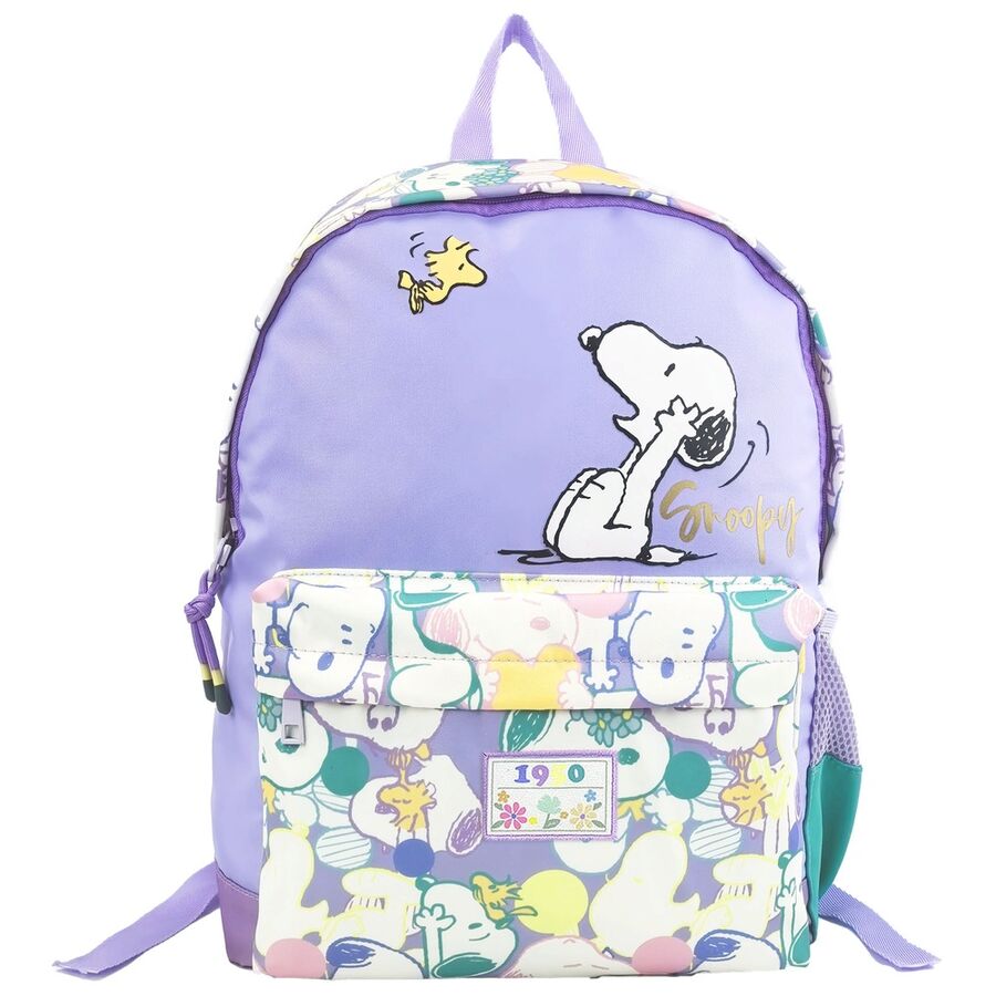 Mochila Escolar Snoopy 42cm Adaptável