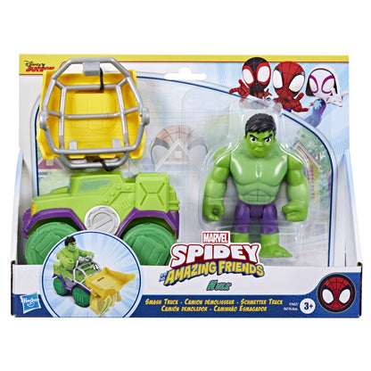 Playset Camião de Demolição+ Figura Hulk Spidey and His Amazing Friends Marvel