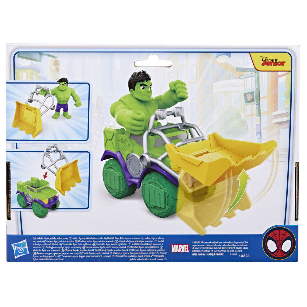 Playset Camião de Demolição+ Figura Hulk Spidey and His Amazing Friends Marvel