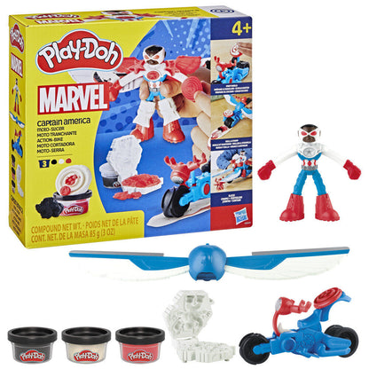 Playdoh Marvel Playset Moto Cortadora do Capitão América