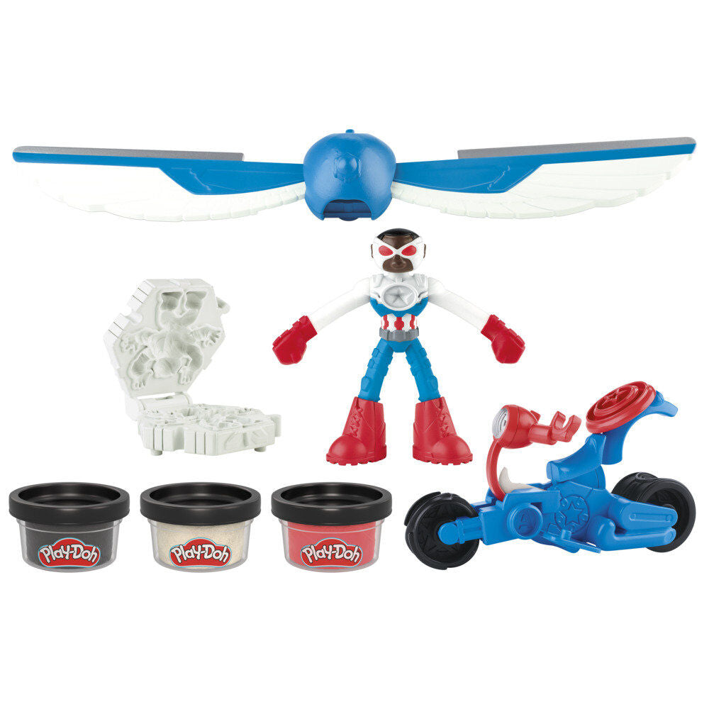 Playdoh Marvel Playset Moto Cortadora do Capitão América