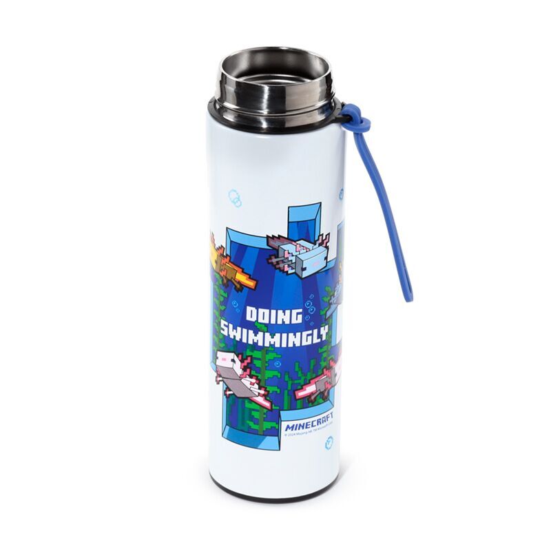 Garrafa térmica de aço inoxidável Minecraft Axolotl 450ml