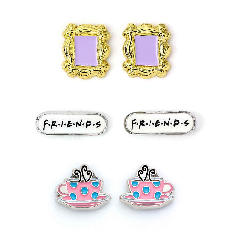 Brincos 3 Pares Friends