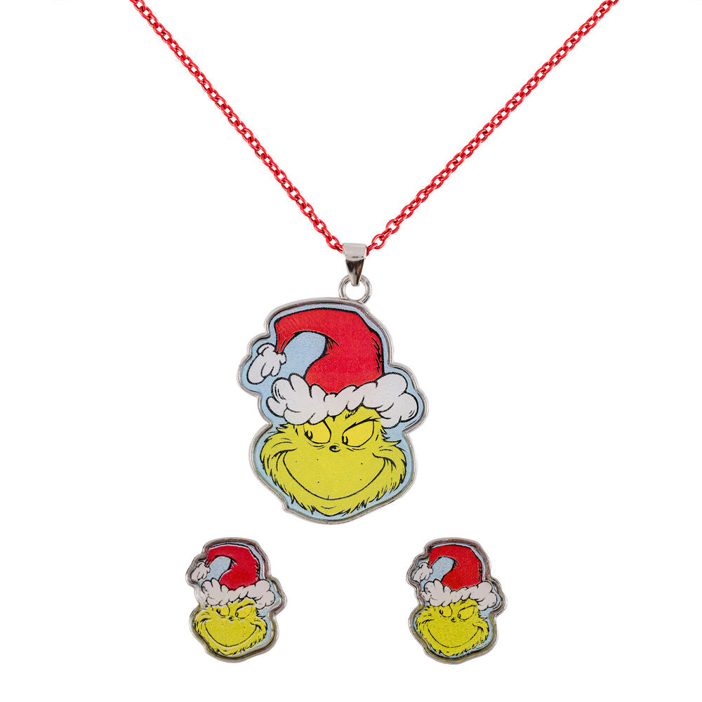 Conjunto de Colar + Brincos Christmas The Grinch