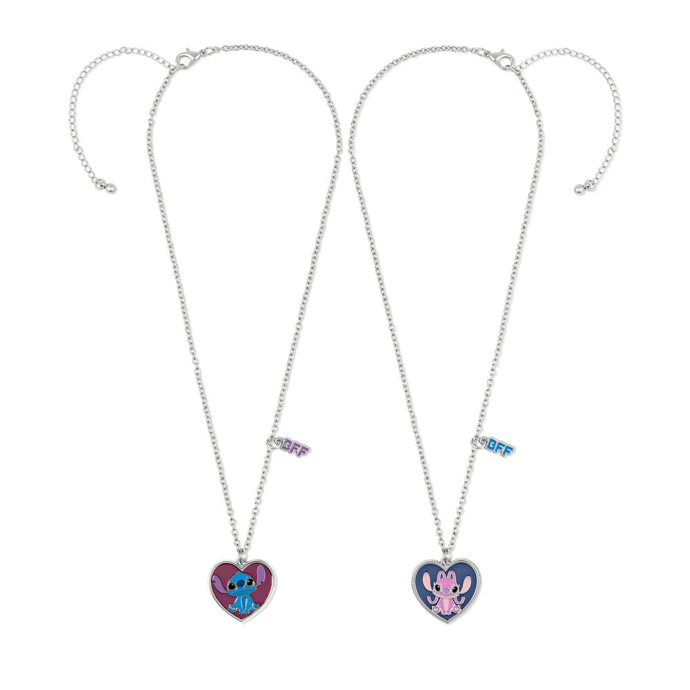 Conjunto de 2 Colares Stitch &amp; Angel Disney