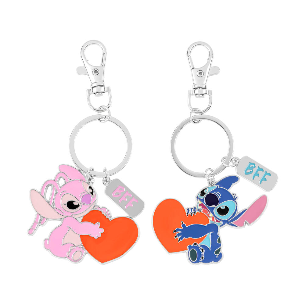 Set 2 Porta-Chaves Angel &amp; Stitch Disney