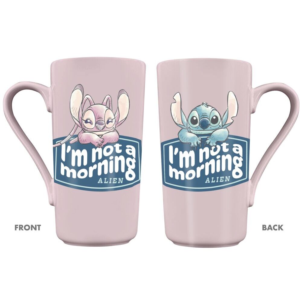 Caneca Angel &amp; Stitch Disney 470ml