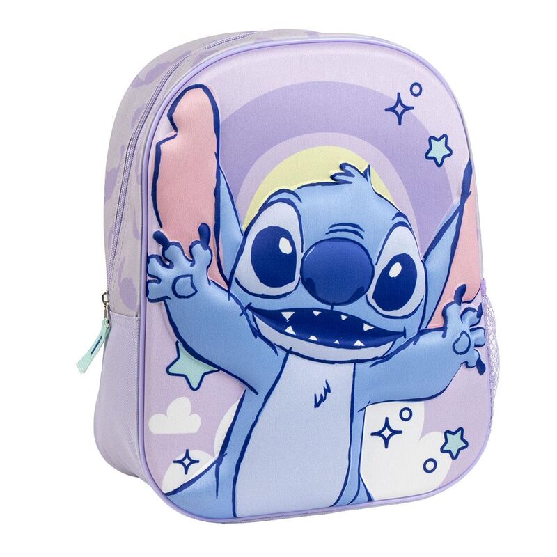 Mochila Pré-Escolar 3D Stitch Disney 31cm