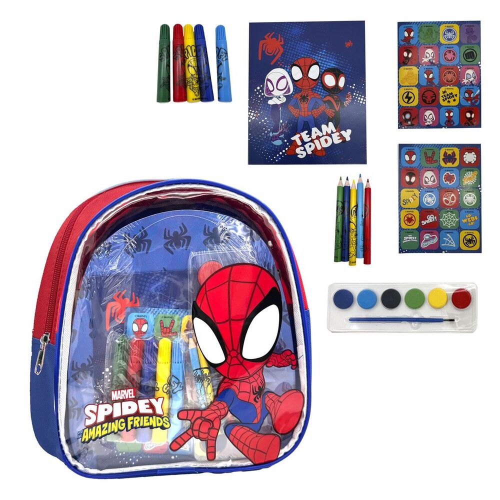 Set de Papelaria Mochila Spidey Marvel