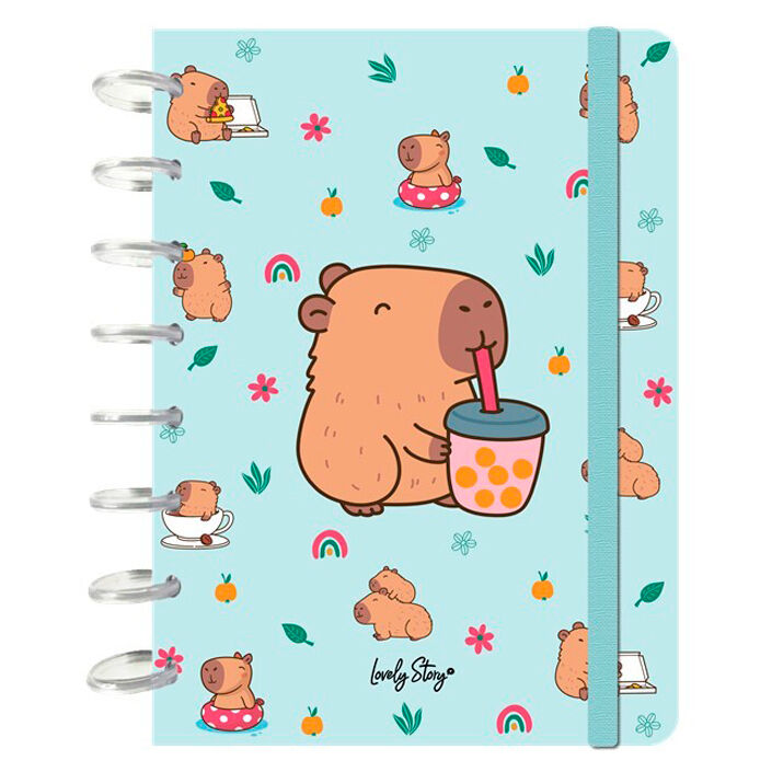 Caderno A5 Bubble Tea Capibara