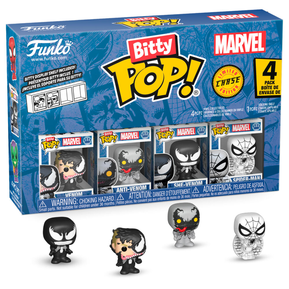 Pack 4 figuras Bitty POP Marvel Spider-Man Venom