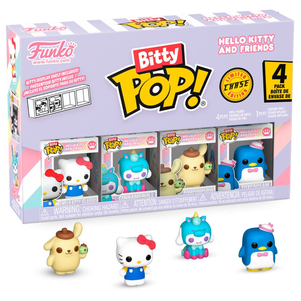 Pack 4 figuras Bitty POP Hello Kitty and Friends Hello Kitty