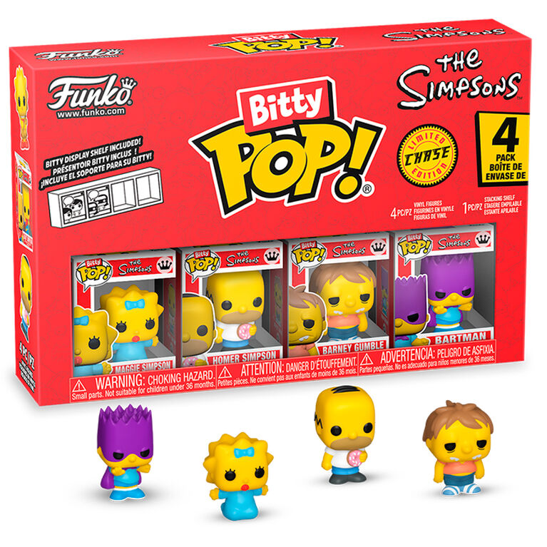 Blister 4 figuras Bitty POP Los Simpsons Maggie