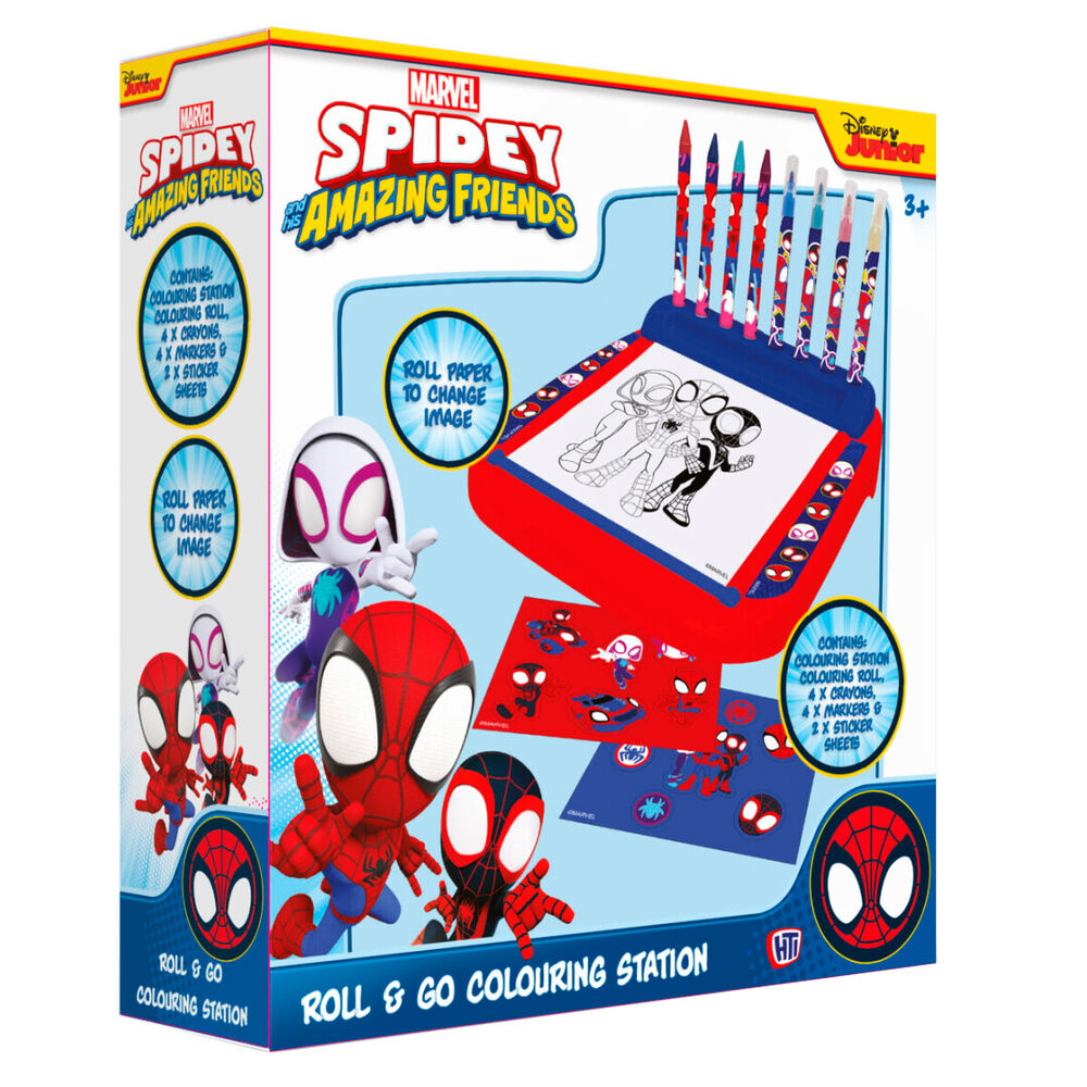 Set de Papelaria Desenho Roll & Go Spidey Marvel