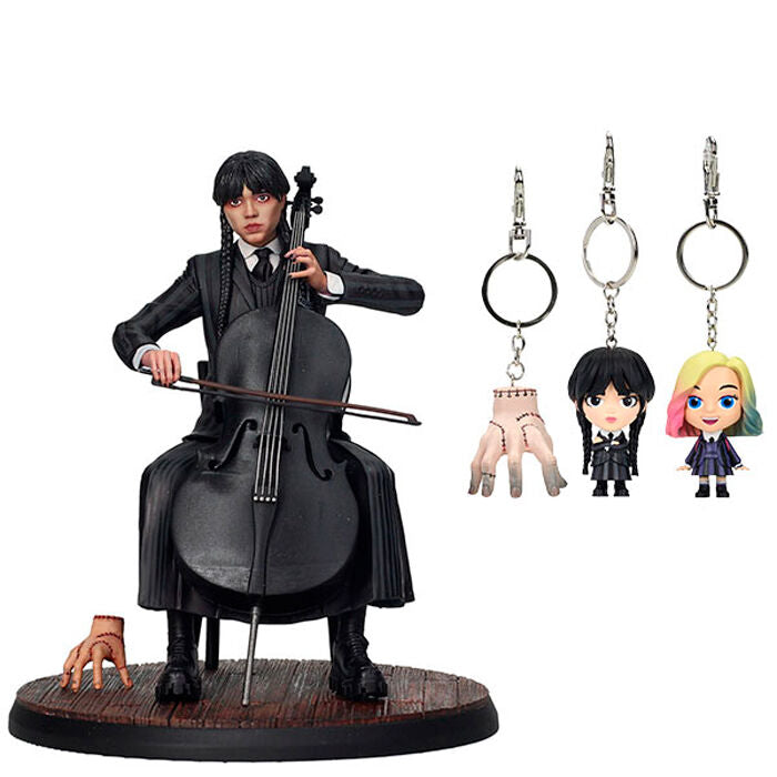 Figura Wednesday Cello + Porta-Chaves Wednesday