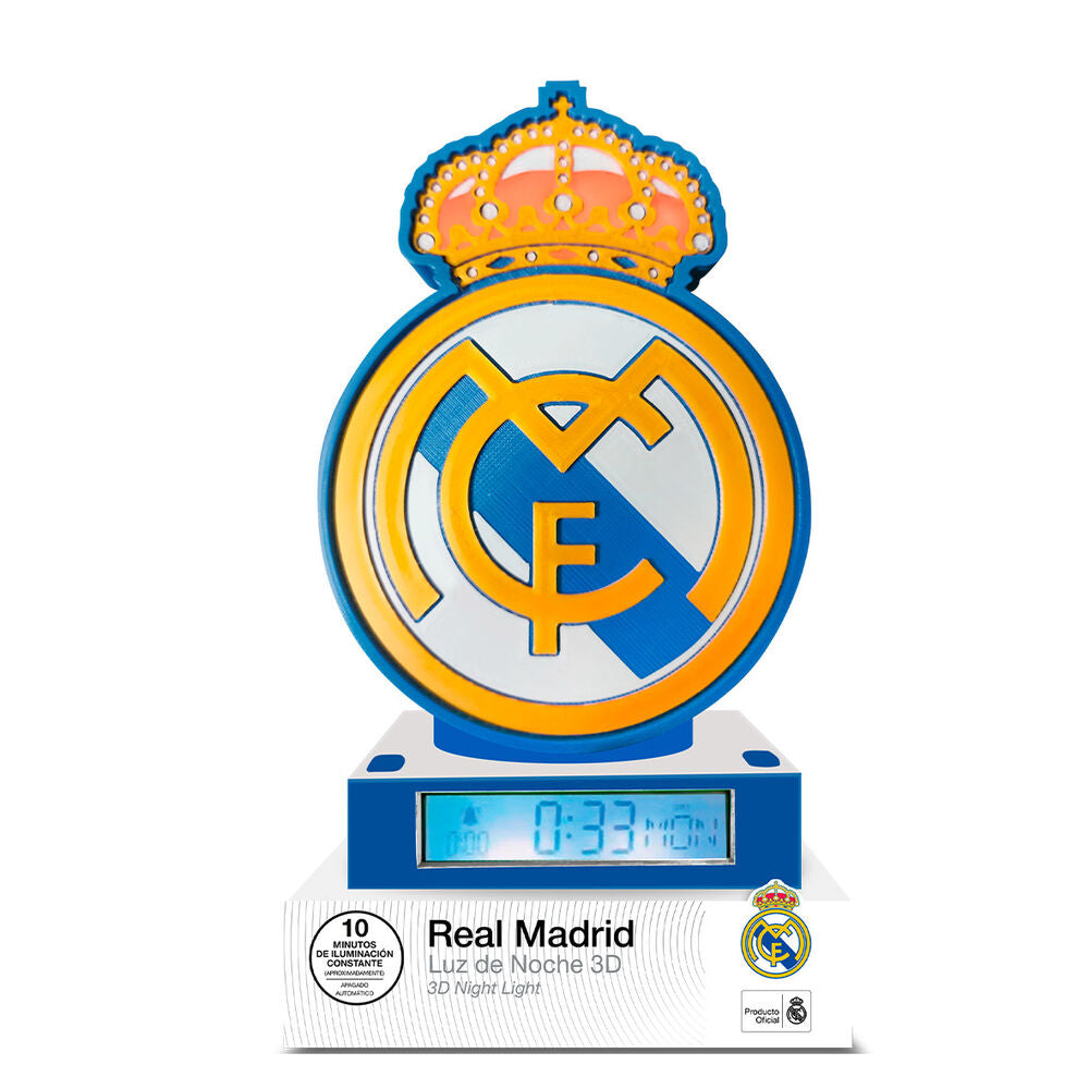 Lâmpada Despertador 3D Real Madrid