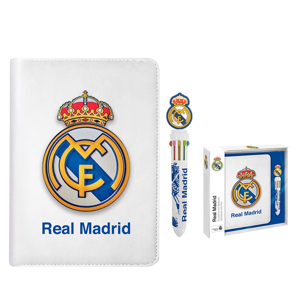 Caderno + Caneta Real Madrid