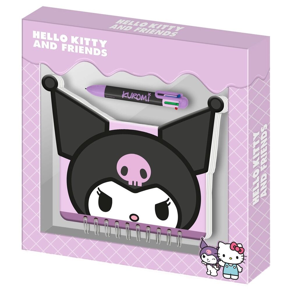 Diário + Caneta Kuromi Hello Kitty and Friends