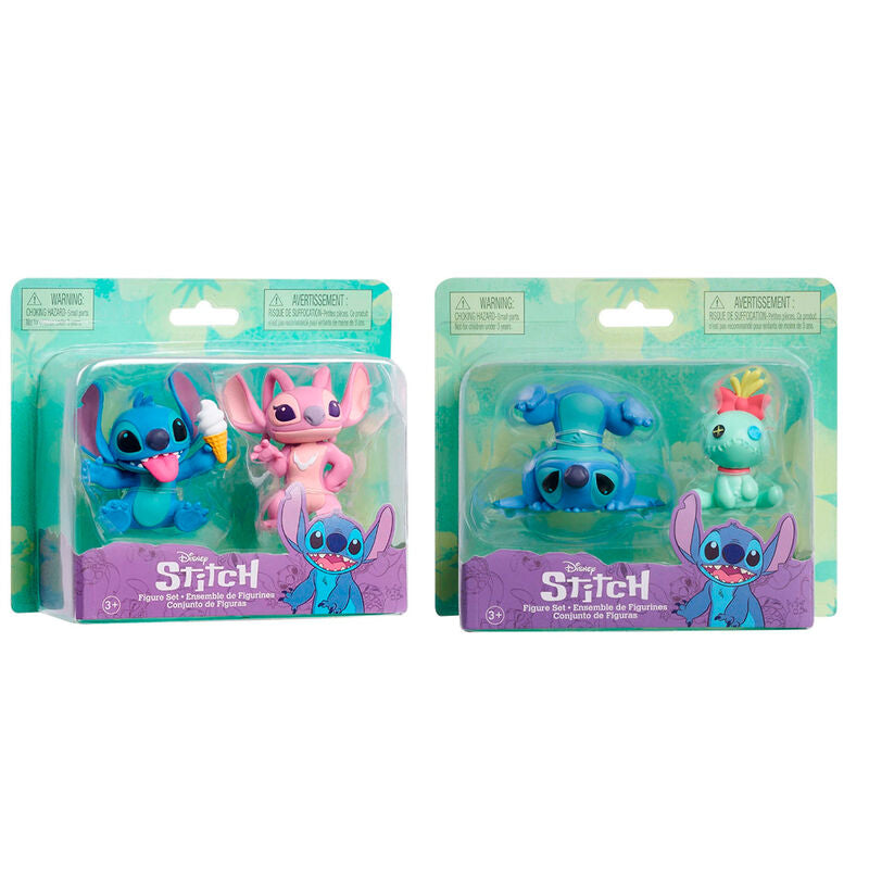Blister 2 figuras Stitch Disney 7,5cm sortido