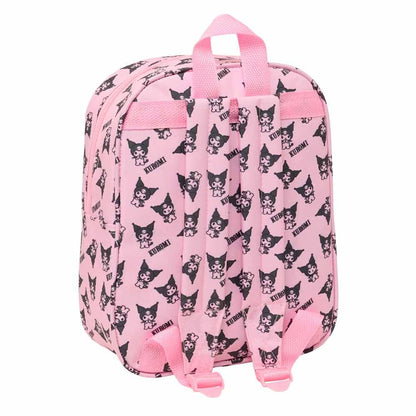 Mochila Pré-Escolar 3D Kuromi Hello Kitty 27cm