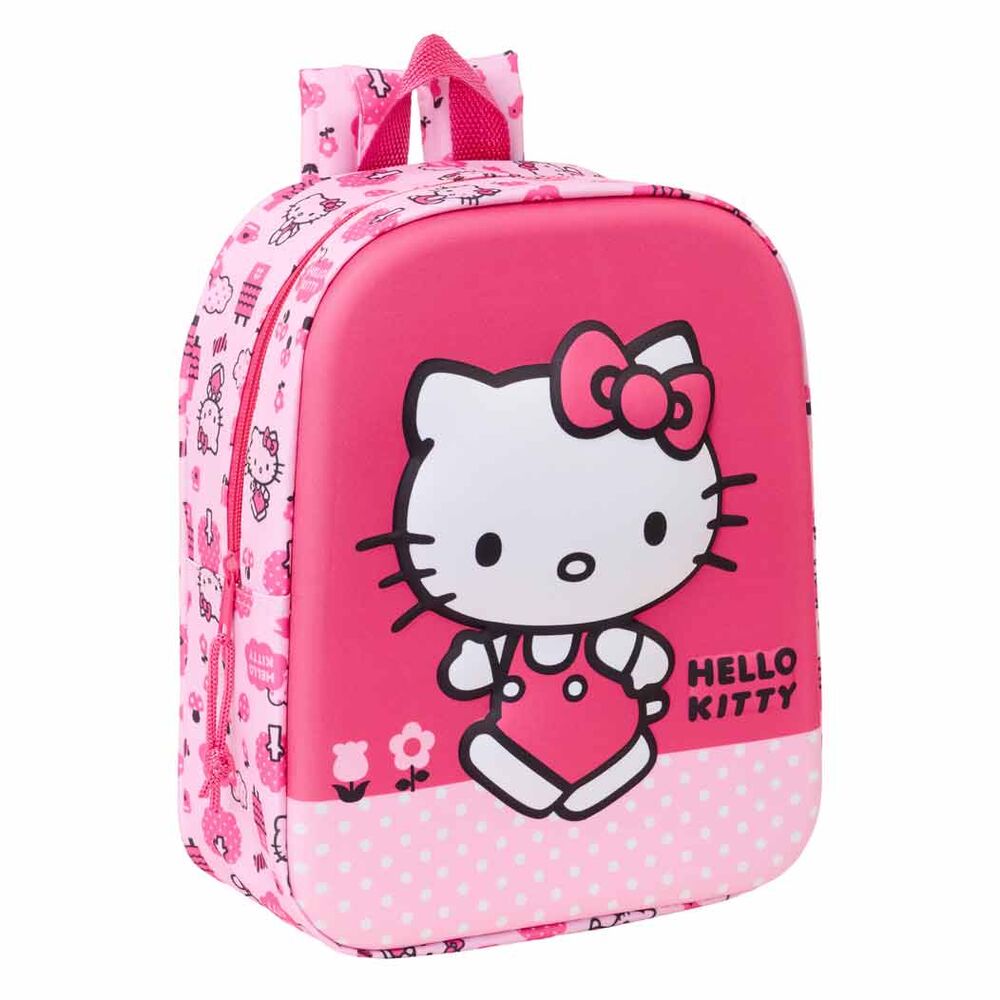Mochila Pré-Escolar 3D Hello Kitty 27cm