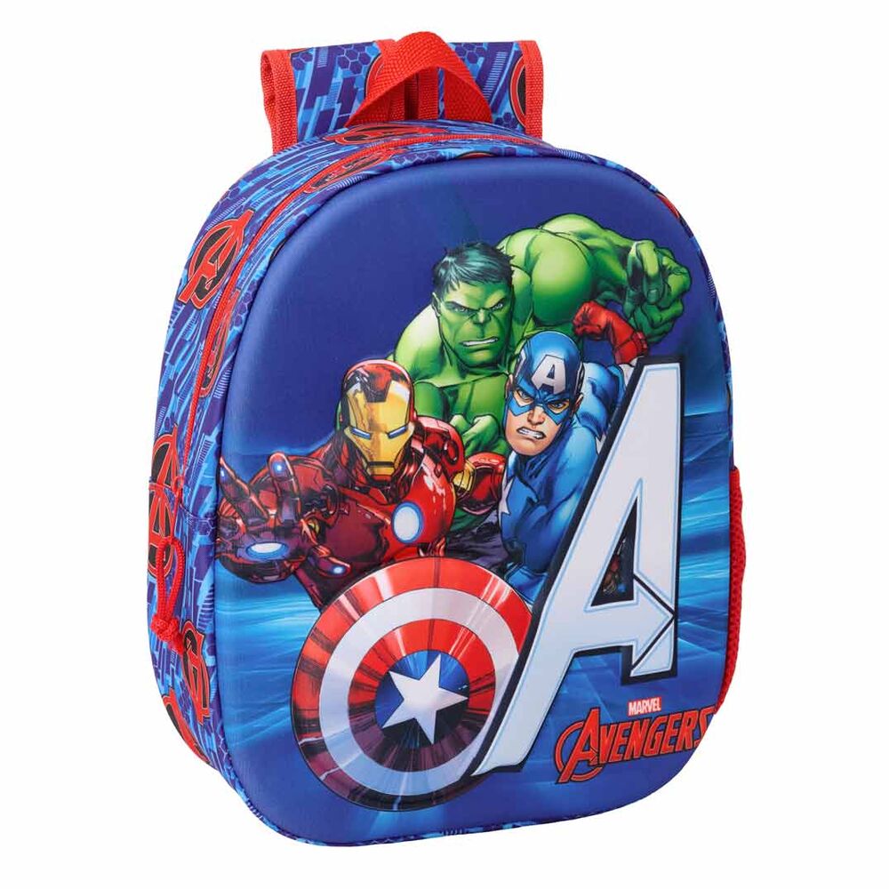 Mochila Pré-Escolar 3D Avengers Marvel 33cm