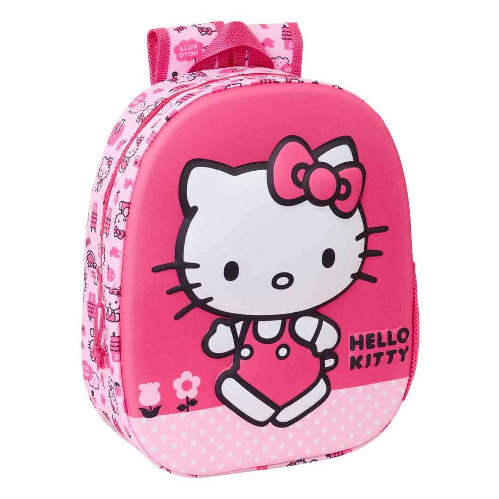 Mochila Pré-Escolar 3D Hello Kitty 33cm