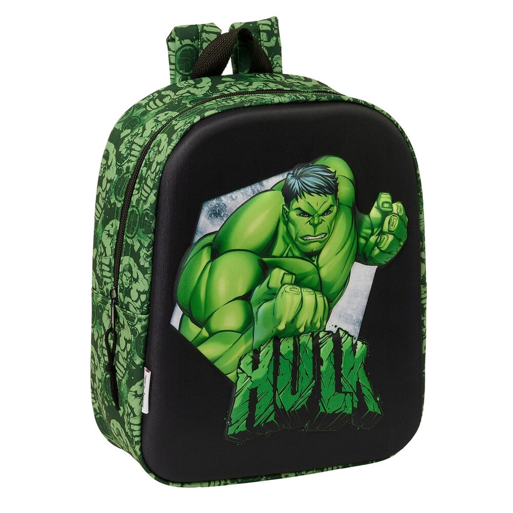 Mochila Creche 3D Hulk Marvel 27cm