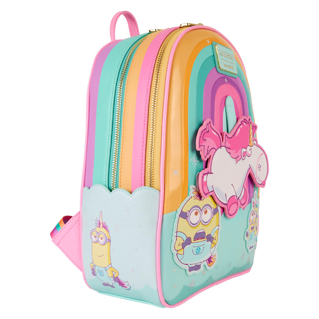 Mochila Casual Fluffy Unicorn Minions Loungefly 30cm