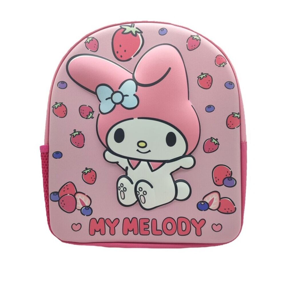 Mochila Pré-Escolar 3D My Melody Hello Kitty 30cm