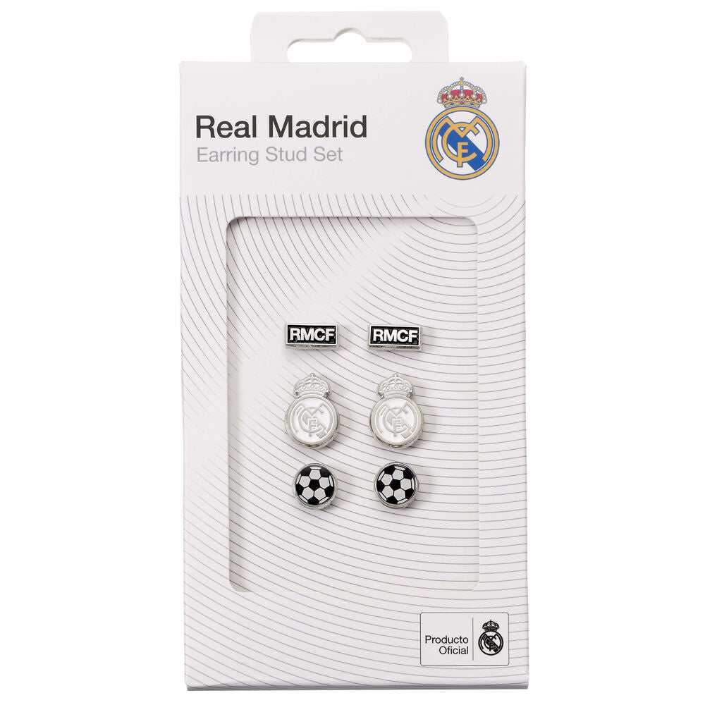 Set 3 Pares de Brincos Real Madrid