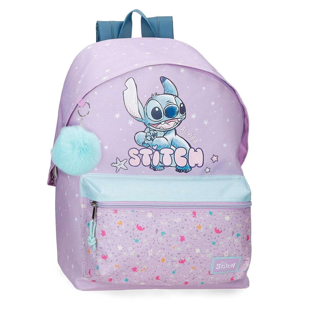 Mochila Escolar Lovely Stitch Disney 45cm Adaptável