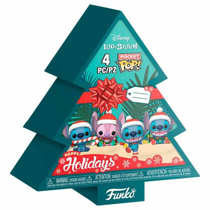 Árvore de Natal com 4 figuras POP Disney Stitch de bolso